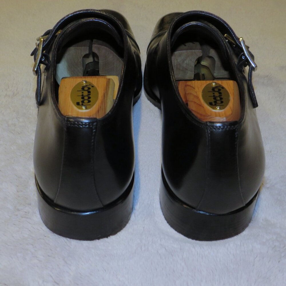 Tom Ford Black Leather Medallion Single Monk Strap Loafers 10 T - Picture 9 of 14